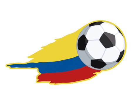 soccer colombia ball emblem illustrationのイラスト素材