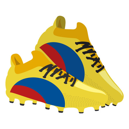 soccer colombia shoesのイラスト素材