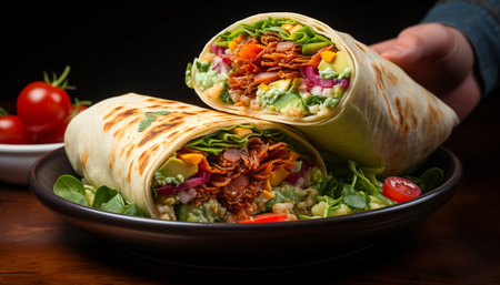 Freshness and spice on a plate, Mexican culture in every bite generated by artificial intelligenceの素材