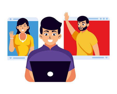 fediverse social mediaのイラスト素材