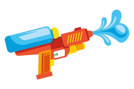 thingyan festival plastic water gunのイラスト素材