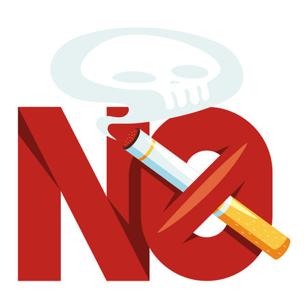 no smoking day advertisingのイラスト素材