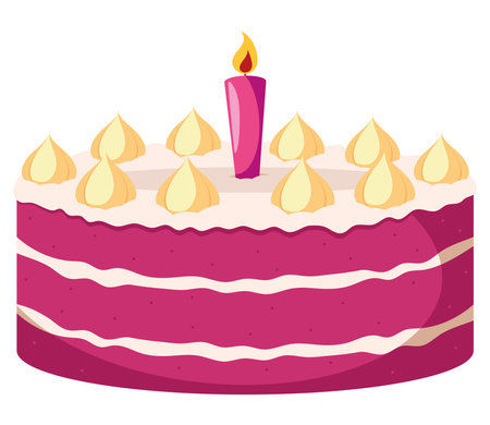birthday cake anniversaryのイラスト素材