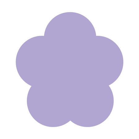 lilac flower geometric shapeのイラスト素材