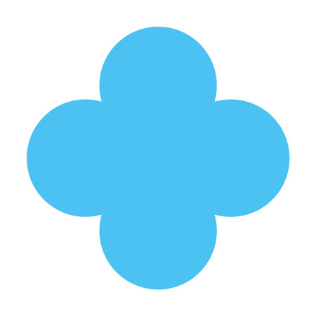 blue soft cloud geometric shapeのイラスト素材