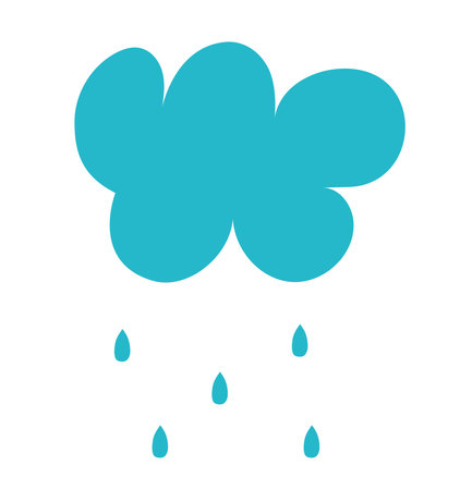 rain cloud hand drawnのイラスト素材