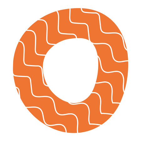 ring with waves line hand drawnのイラスト素材