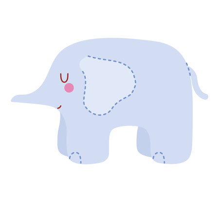 stuffed elephant toyのイラスト素材