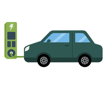 electric car vehicleのイラスト素材