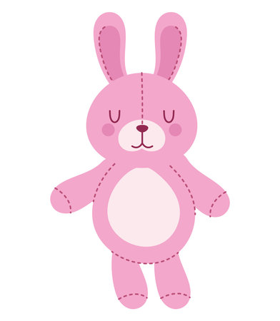 stuffed rabbit toyのイラスト素材