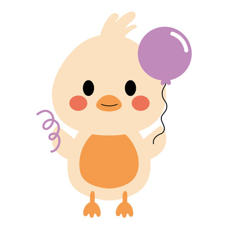 chicken animal birthday partyのイラスト素材