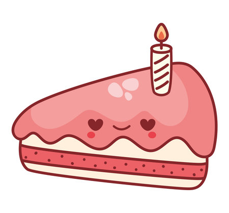Pink Frosted Cake Illustration