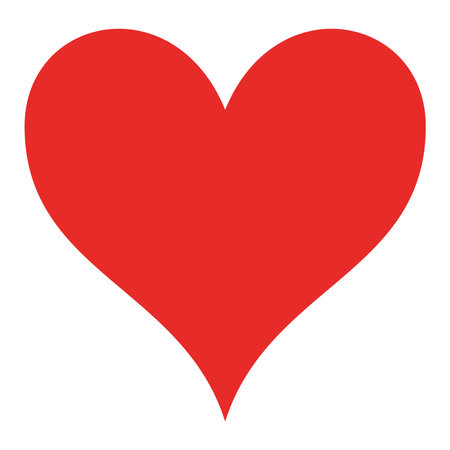 Solid red heartのイラスト素材