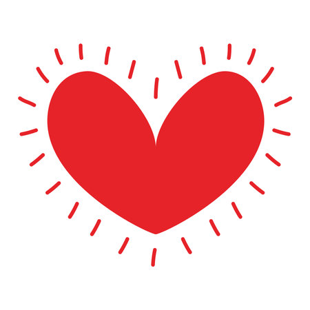 Radiating heart iconのイラスト素材