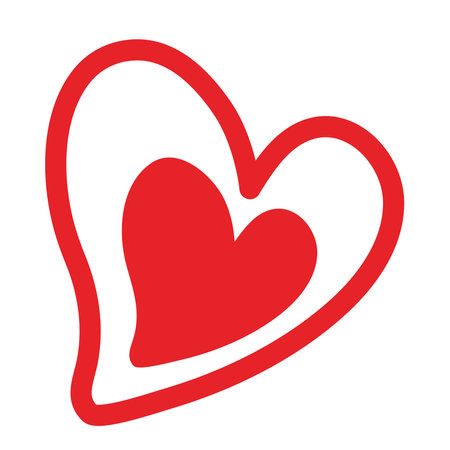 Layered heart iconのイラスト素材