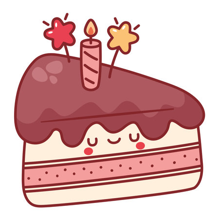 Chocolate Drip Cake Illustrationのイラスト素材