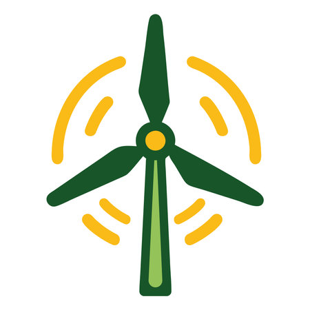 Wind turbine renewable energy eco symbolのイラスト素材