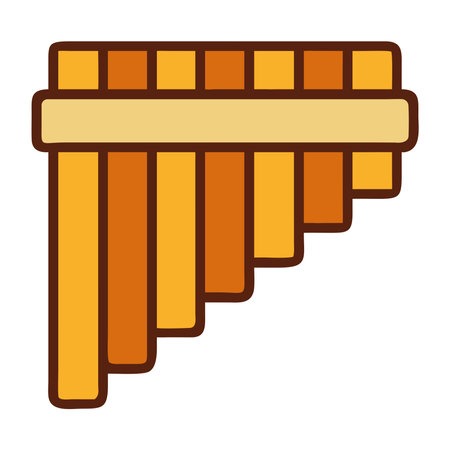 Panflute music instrumentのイラスト素材