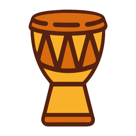 Djembe drum music instrumentのイラスト素材