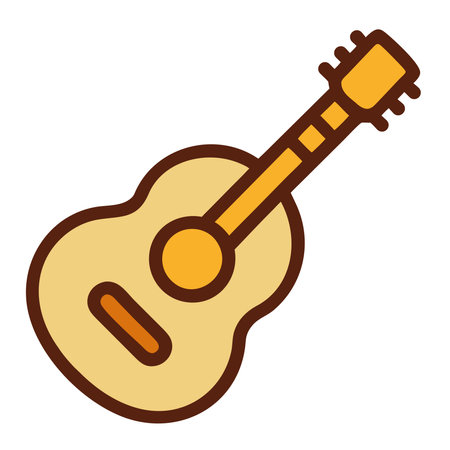 Acoustic guitar music instrumentのイラスト素材