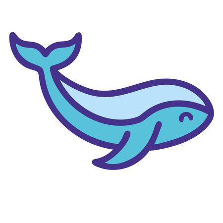 Whale tail marine life iconのイラスト素材
