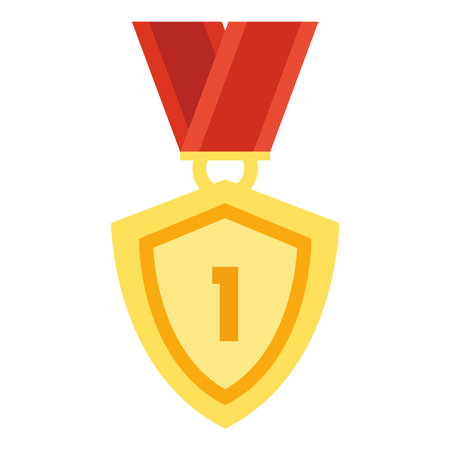 1st place shield iconのイラスト素材