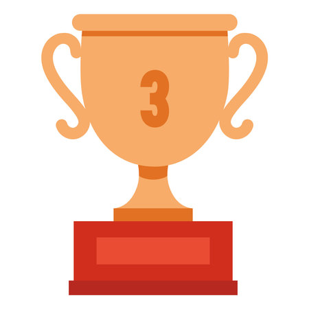 3rd place trophy iconのイラスト素材