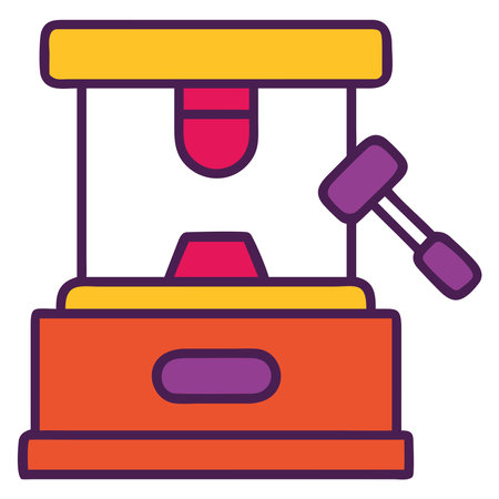 Hammer game carnival iconのイラスト素材
