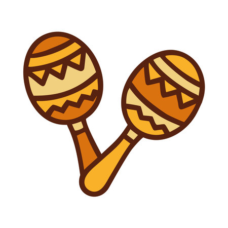 Maracas music instrumentのイラスト素材