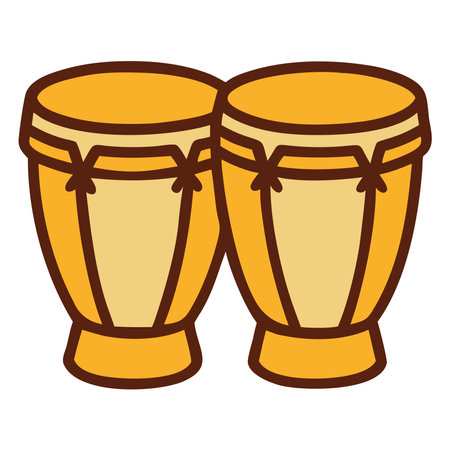 Bongo drums music instrumentのイラスト素材