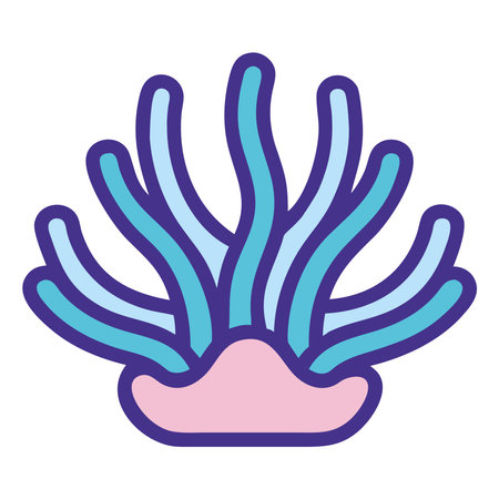 Coral reef marine life iconのイラスト素材