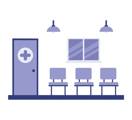Doctor Room Waiting Area with Chairsのイラスト素材