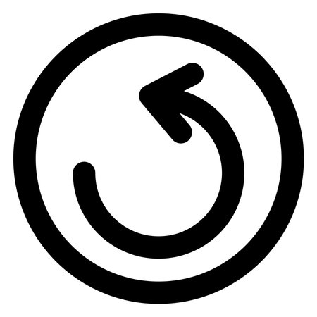 Arrow in Circle Clockwise Bold Thick Rotationのイラスト素材