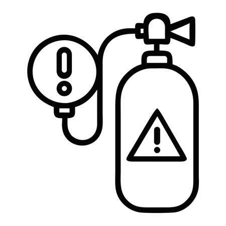 Medical Alert Oxygen Tank Warningのイラスト素材