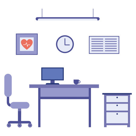 Doctor Room Modern Office Interiorのイラスト素材