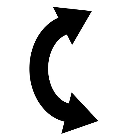 Double Ended Arrow Curved Iconのイラスト素材