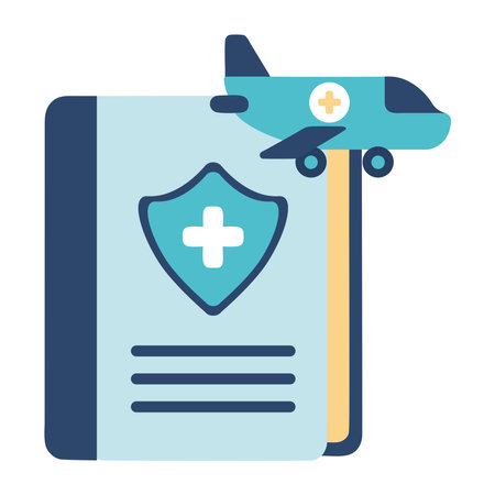 Medical Tourism Insurance Travel Iconのイラスト素材