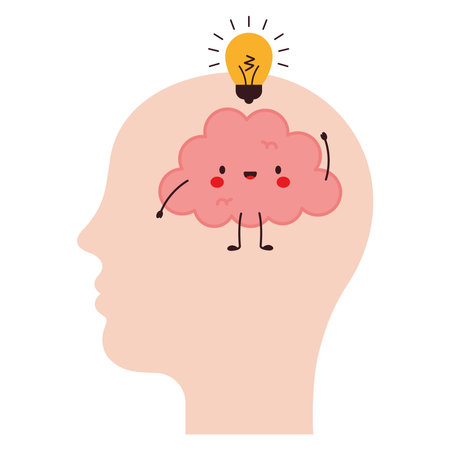 Happy Mind Brain Creativityのイラスト素材