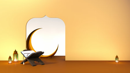 3D rendering display illustration. Mock up abstract geometric shape podium for product design....