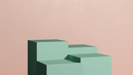 3d render image empty space podium with simple background for product display advertisement.