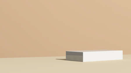3d render image empty space podium with simple background for product display advertisement.の写真素材