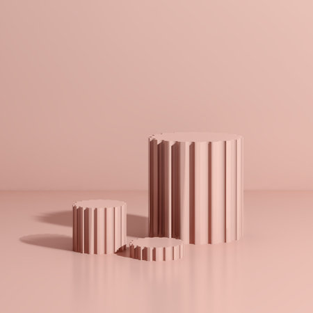 3d render image empty space podium with simple background for product display advertisement.
