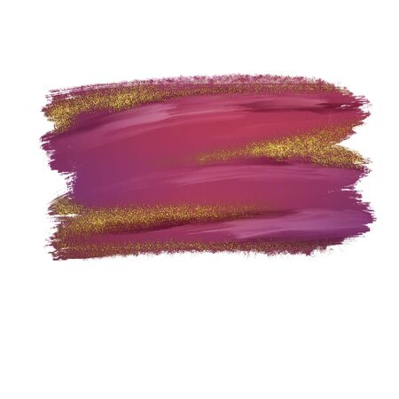 abstract background isolated on white, vibrant brush strokes with glitterの写真素材