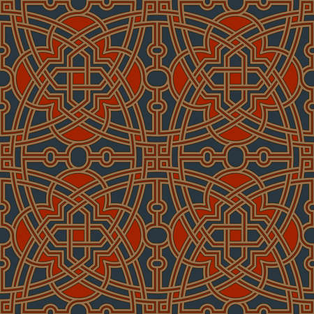 Oriental islamic motif. Moorish Moresque seamless patternの写真素材