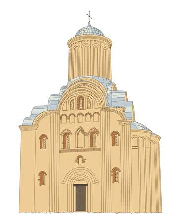 Pyatnytska (St. Paraskeva) church is a functioning church in Chernigiv, Ukraine. のイラスト素材