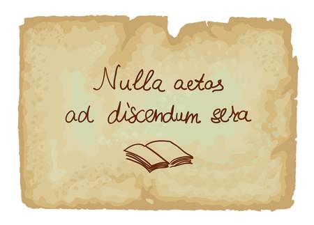 Nulla aetas ad discendum sera - It is never too late to learn  のイラスト素材