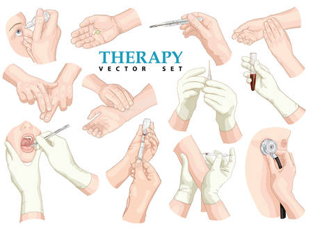Therapy. Vector set.のイラスト素材