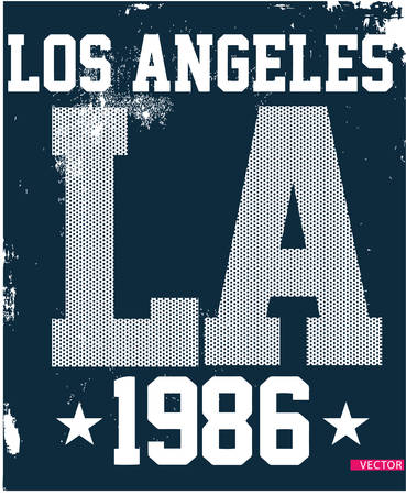 Los Angeles Athletic sport typography, t-shirt graphics, vectorsのイラスト素材
