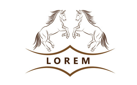 logo horse emblem on white backgroundのイラスト素材