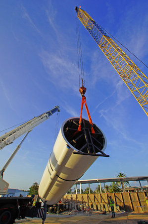 Construction Job site Craneの写真素材